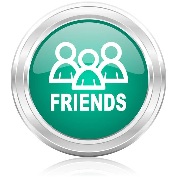 Vrienden internet pictogram — Stockfoto