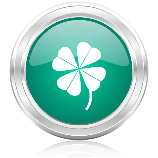Four-leaf clover internet icon — Stock Photo, Image
