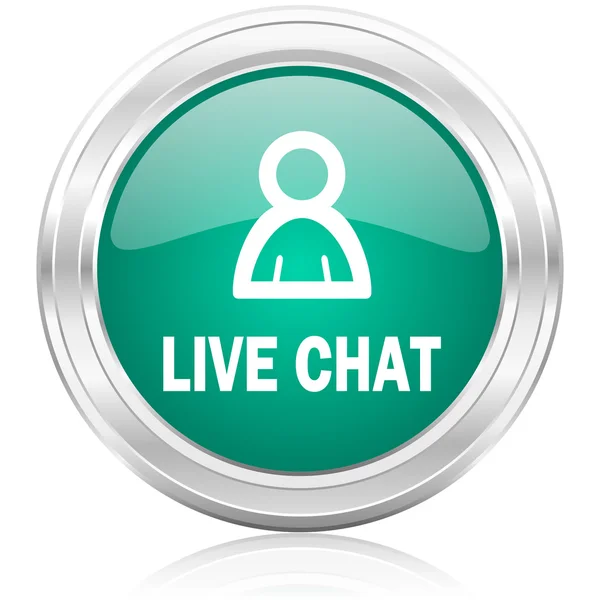 Livechat internet pictogram — Stockfoto