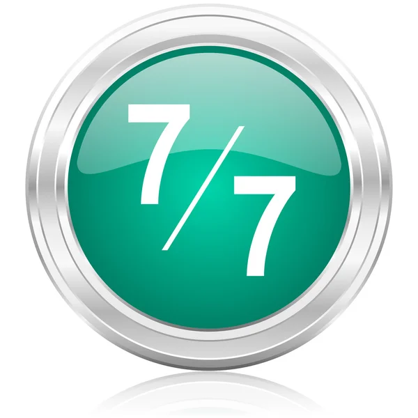 7 per 7 internet icon — Stock Photo, Image