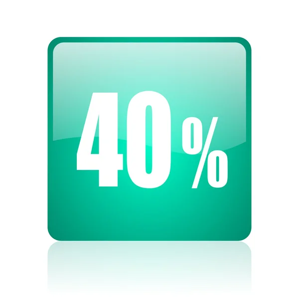 40 τοις εκατό στο εικονίδιο internet — Φωτογραφία Αρχείου