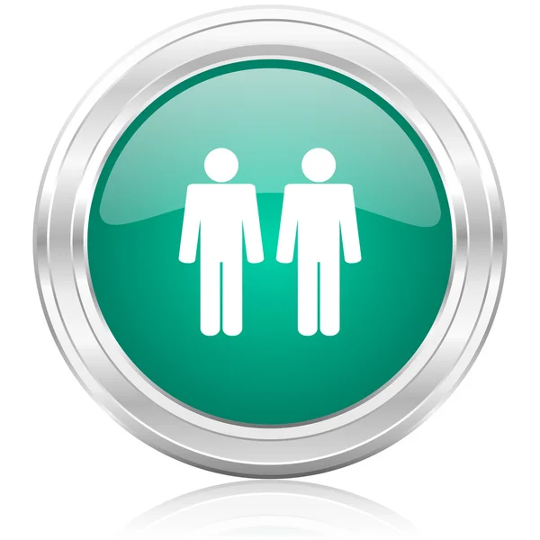 Couple internet icon — Stock Photo, Image