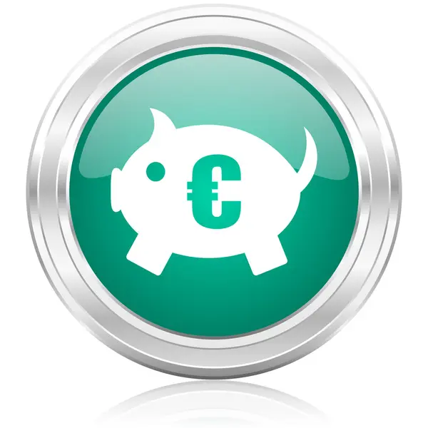 Piggy bank internet pictogram — Stockfoto