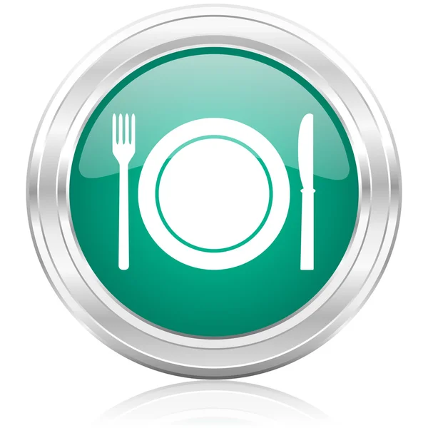 Ресторан интернет икона — стоковое фото