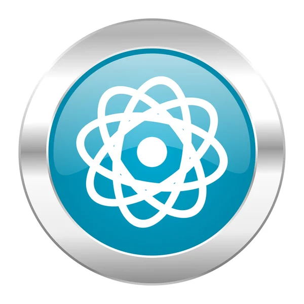 Atom internet Blå ikon — Stockfoto