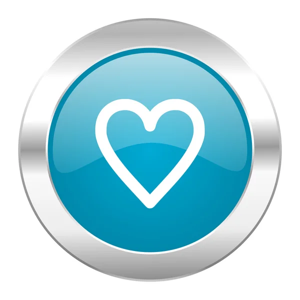 Hjärtat internet Blå ikon — Stockfoto