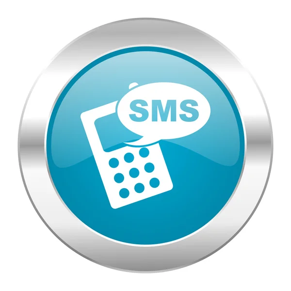 SMS internet icono azul —  Fotos de Stock
