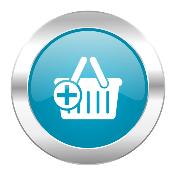 Carrello internet icona blu — Foto Stock