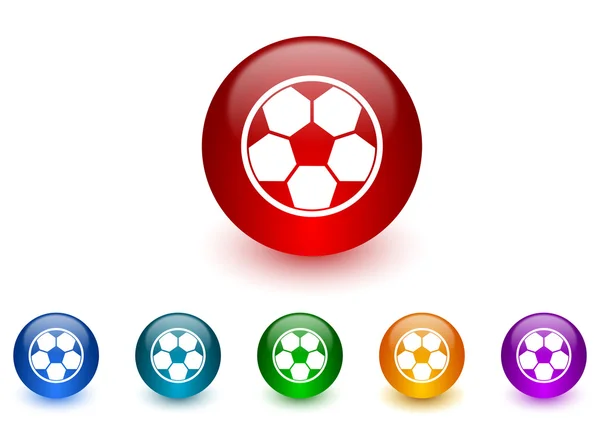 Calcio icone internet colorato set — Foto Stock