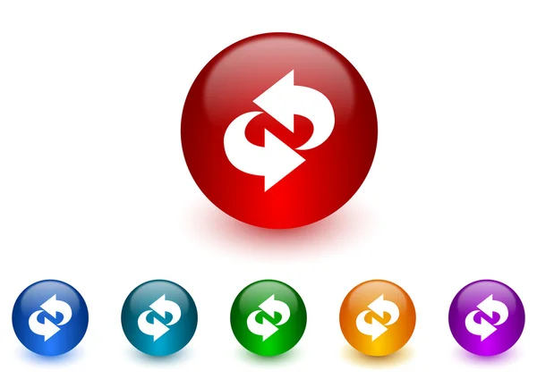 Rotation internet icons colorful set — Stock Photo, Image