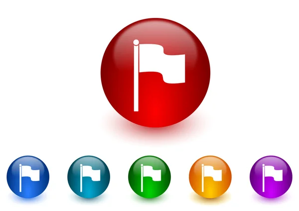 Flaga internet kolorowy zestaw ikon — Zdjęcie stockowe