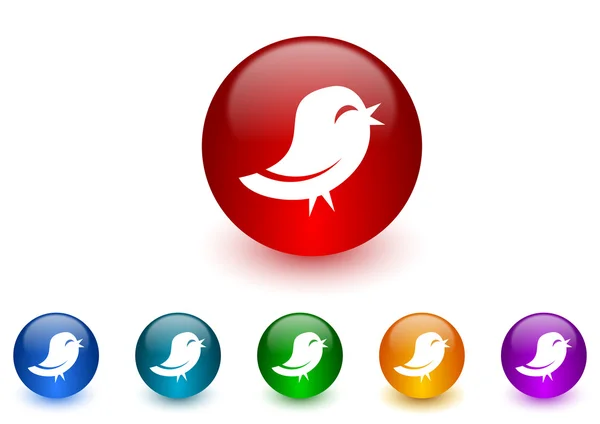 Twitter Internet icons colorful set — стоковое фото