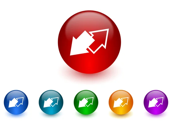 Exchange internet icons colorful set — Stock Photo, Image