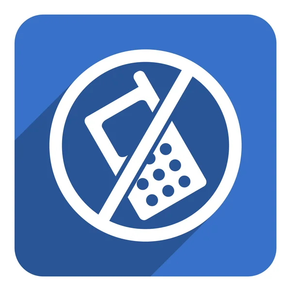 Geen platte telefoonpictogram — Stockfoto