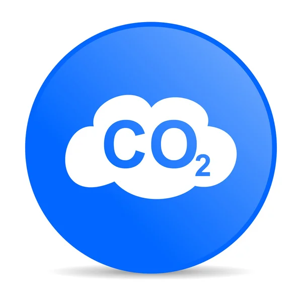 Carbon dioxide internet blue icon — Stock Photo, Image