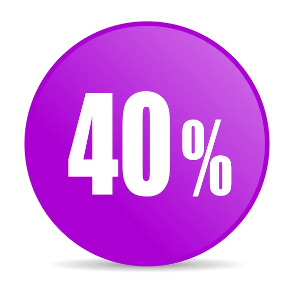40 por ciento icono web —  Fotos de Stock
