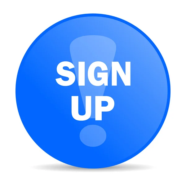 Sign up internet blue icon — Stock Photo, Image