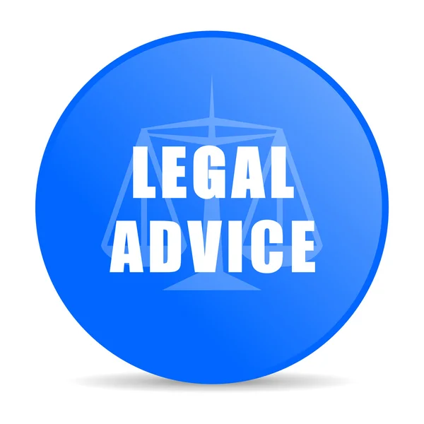 Asesoramiento legal internet icono azul —  Fotos de Stock