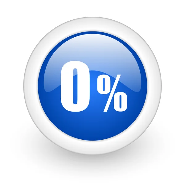 0 percent icon — Stock Photo, Image