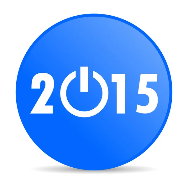 Nuovo anno 2015 internet icona blu — Foto Stock