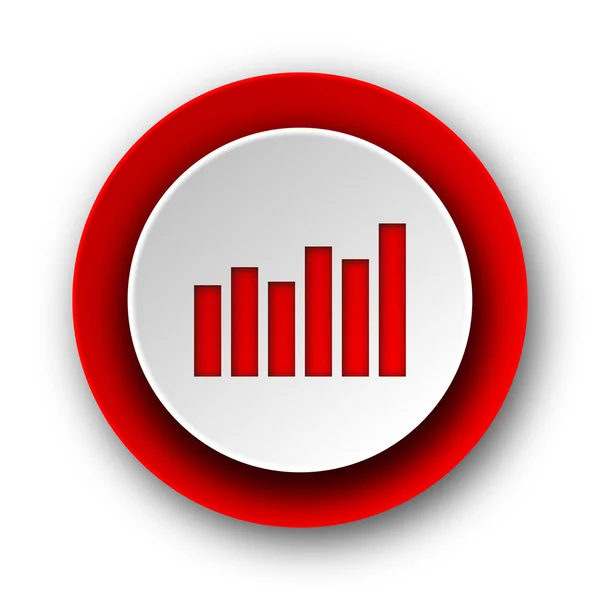 Graph red modern web icon on white background — Stock Photo, Image