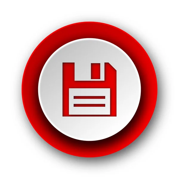 흰색 배경에서 디스크 빨간색 현대 웹 아이콘 — 스톡 사진