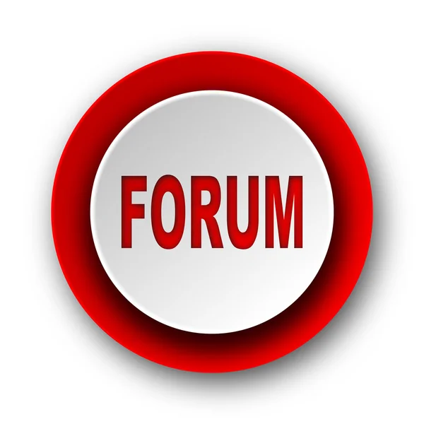 Forum red modern web icon on white background — Stock Photo, Image