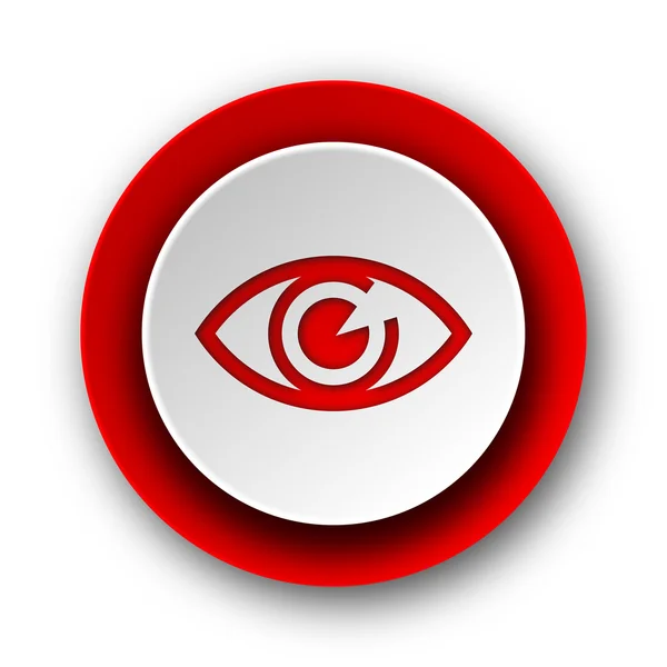 Ojo rojo moderno icono de la web sobre fondo blanco — Foto de Stock
