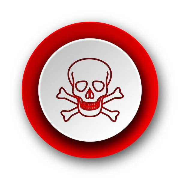 Totenkopf rot modernes Web-Symbol auf weißem Hintergrund — Stockfoto
