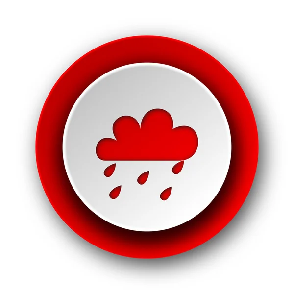 Yağmur kırmızı modern web simgesi beyaz arka plan üzerinde — Stok fotoğraf