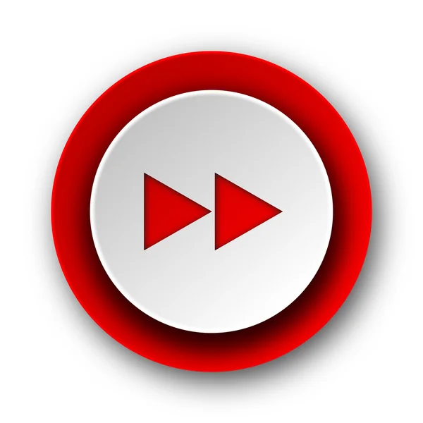 Rewind red modern web icon on white background — Stock Photo, Image