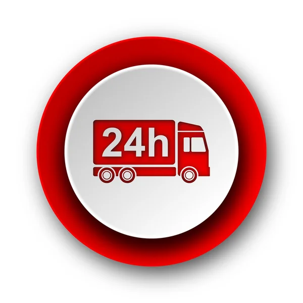 Delivery red modern web icon on white background — Stock Photo, Image