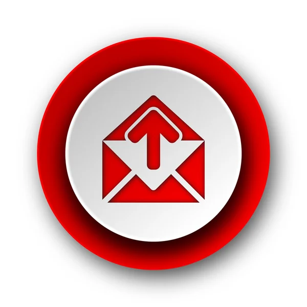 Email red modern web icon on white background — Stock Photo, Image