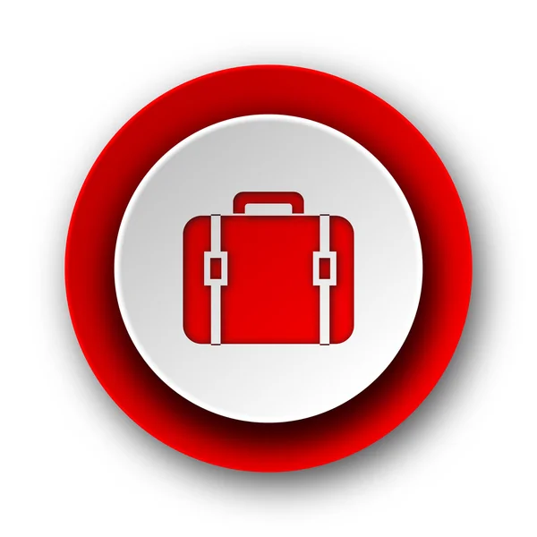 Bolso rojo moderno icono de la web sobre fondo blanco —  Fotos de Stock