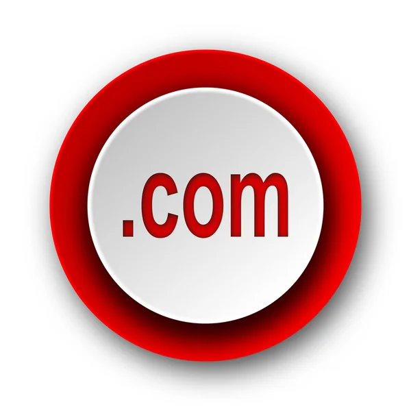 Com red modern web icon on white background — Stock Photo, Image