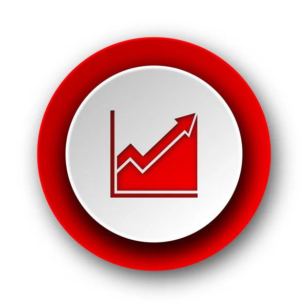 Histogramm rotes modernes Web-Symbol auf weißem Hintergrund — Stockfoto