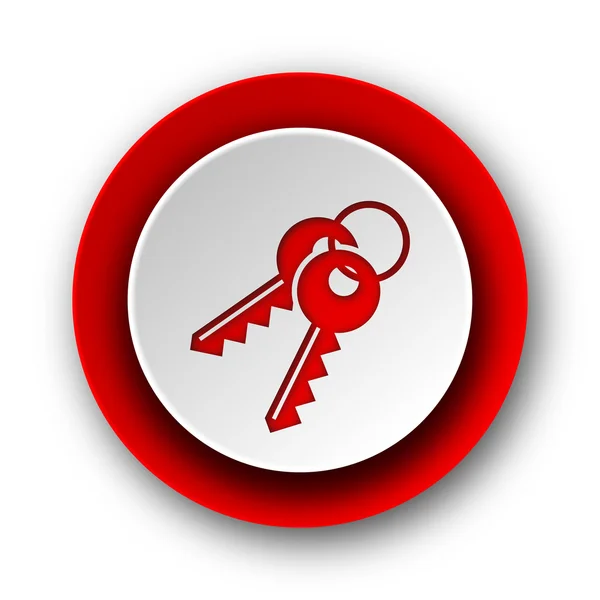 Keys red modern web icon on white background — Stock Photo, Image