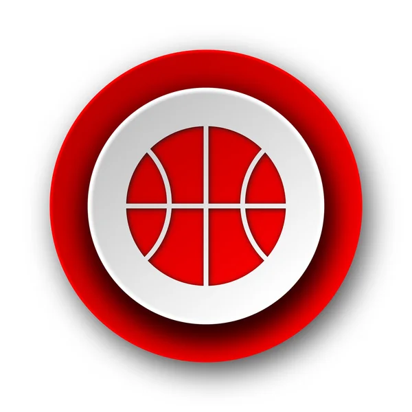 Ball red modern web icon on white background — Stock Photo, Image