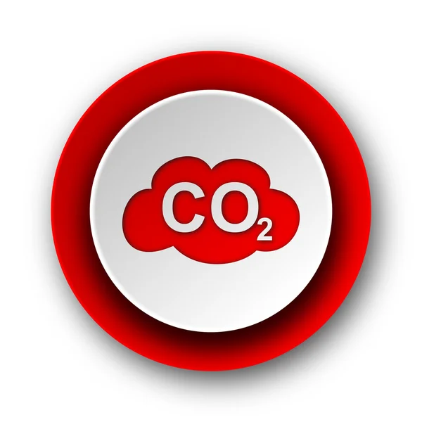 Carbon dioxide red modern web icon on white background — Stock Photo, Image