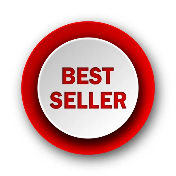 Best seller vermelho moderno ícone web no fundo branco — Fotografia de Stock