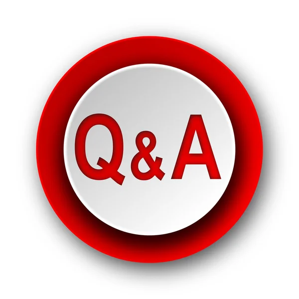 Question answer red modern web icon on white background — Stock Photo, Image