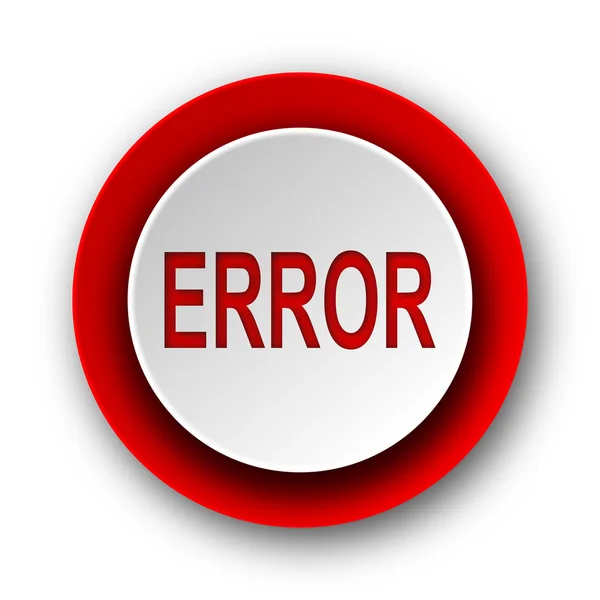 Error red modern web icon on white background — Stock Photo, Image