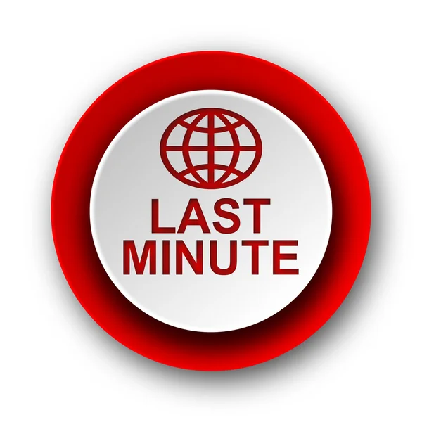 Last minute icona web moderna rossa su sfondo bianco — Foto Stock