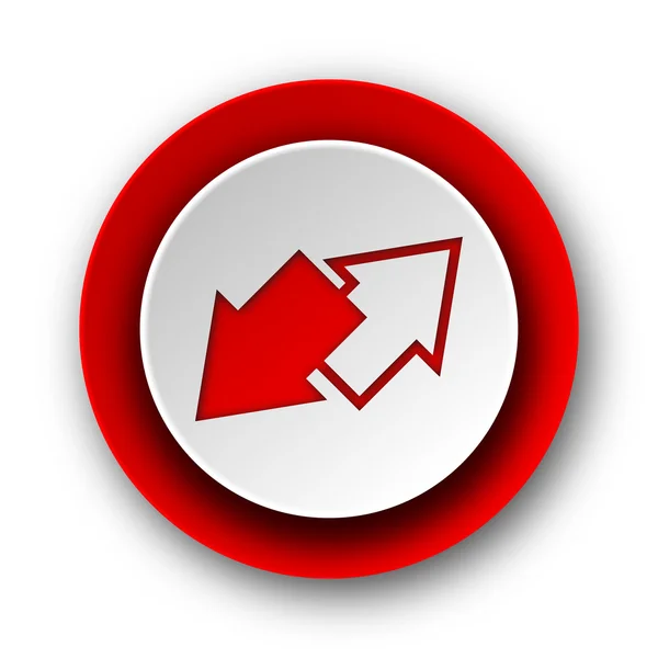 Wisselen van rode moderne web pictogram op witte achtergrond — Stockfoto