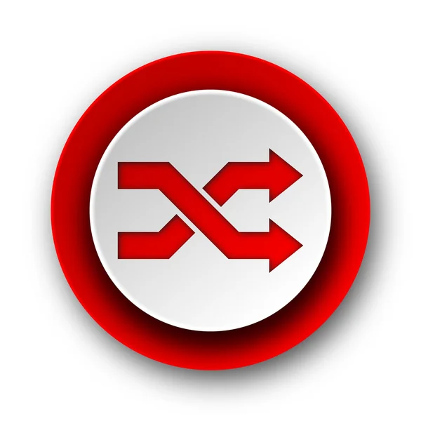Aleatório vermelho moderno ícone web no fundo branco — Fotografia de Stock