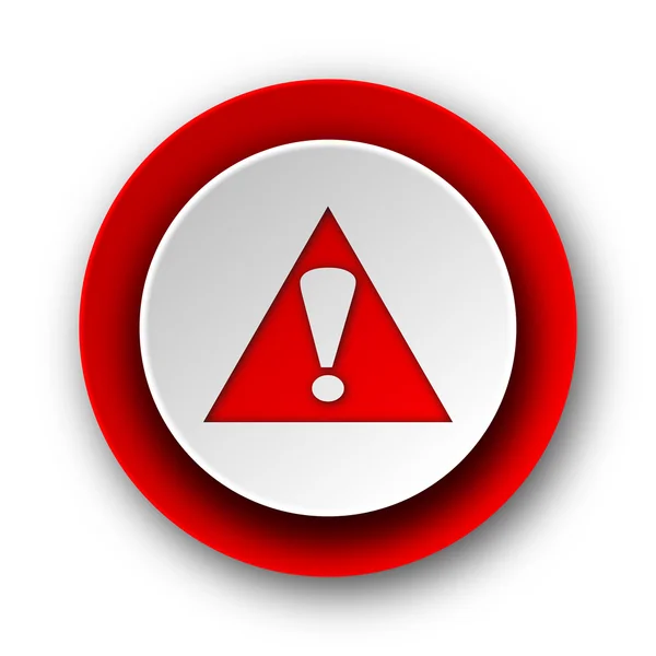 Sinal de exclamação vermelho ícone web moderno no fundo branco — Fotografia de Stock