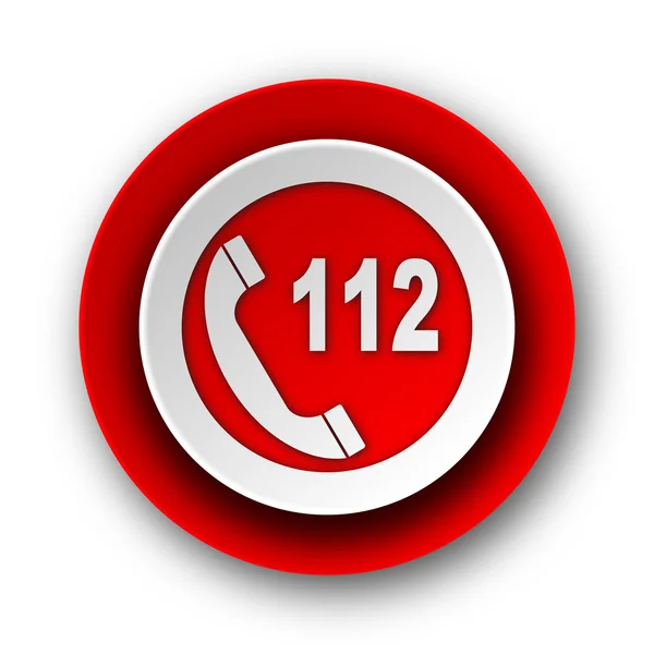 Emergency call red modern web icon on white background — Stock Photo, Image