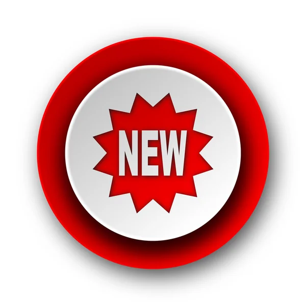 Nová ikona červená moderní web na bílém pozadí — Stock fotografie