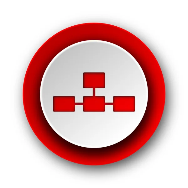 Database red modern web icon on white background — Stock Photo, Image