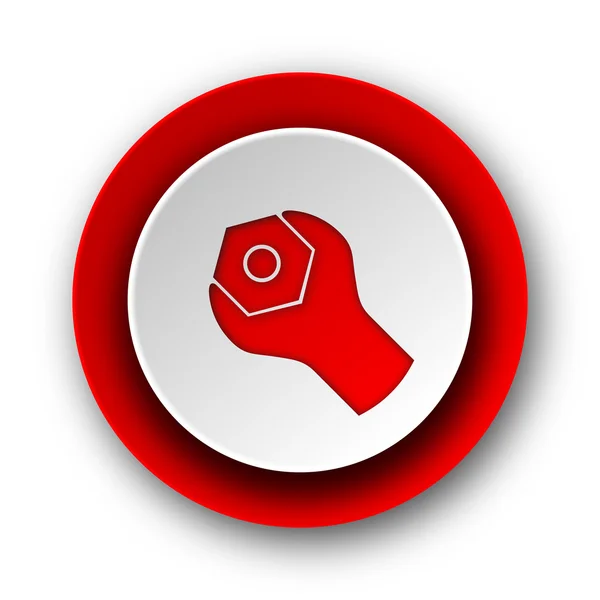 Verktyg röd moderna web-ikonen på vit bakgrund — Stockfoto